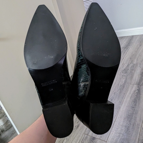 Marc Fisher Green Snake Booties - Picture 3 of 8